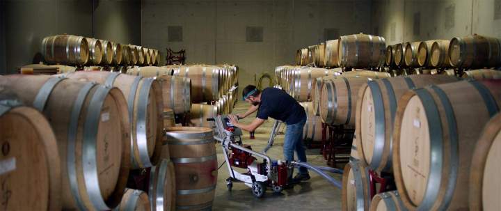 Barriques de vin Rhône-Alpes